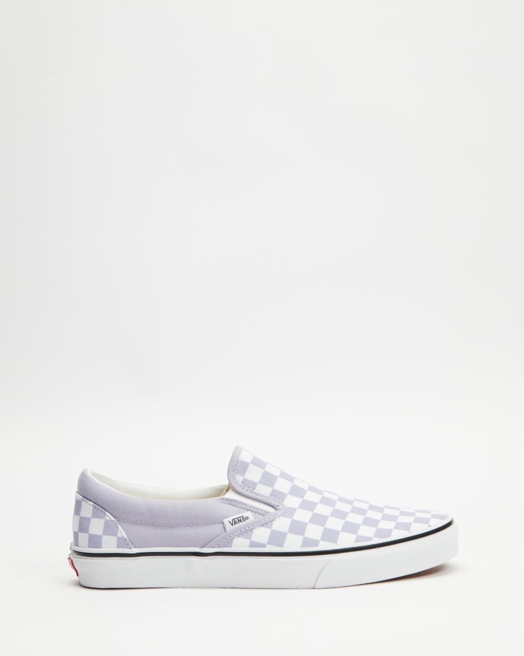 Vans Classic Slip-on Checkerboard - Unissex Lânguido Lilás-verdadeiro Branco