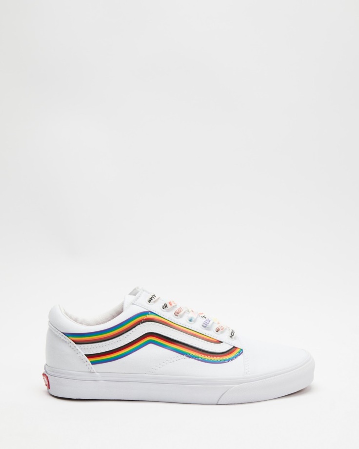 Vans Old Skool - Unissex Orgulho Branco-verdadeiro Branco