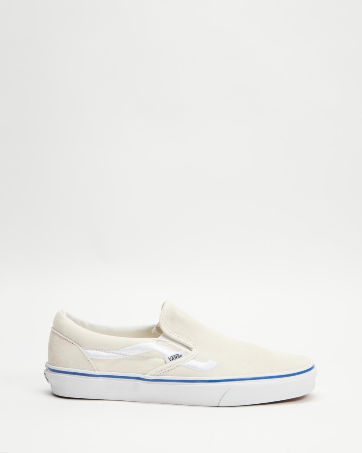 Vans Classic Slip-on Sidestripe - Marshmallow Unissex Novo