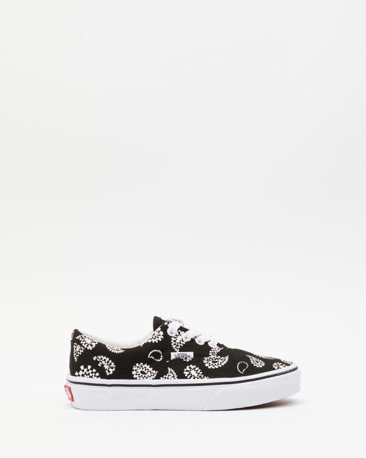 Vans Era Check Low Tops - Kids Check Paisley Black