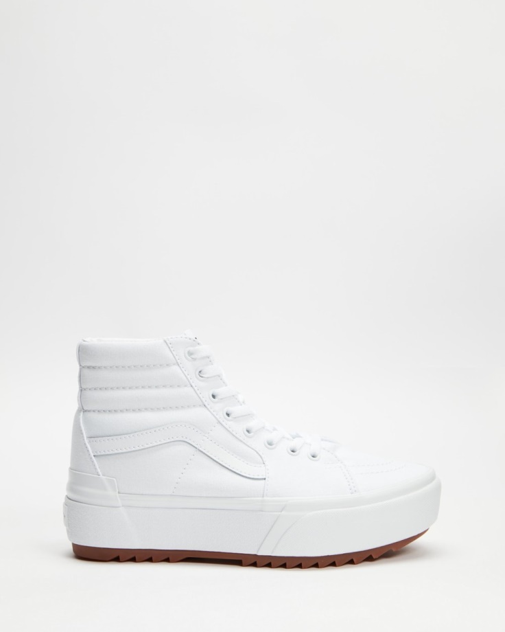 Lona Empilhada Vans Sk8-hi - Branco Verdadeiro Unissex